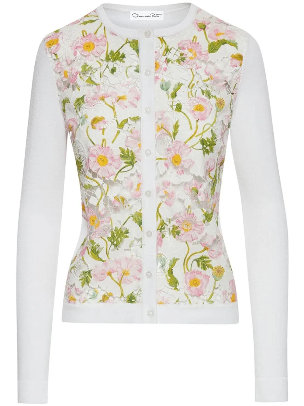 Long Sleeve Printed Mixed Cardigan