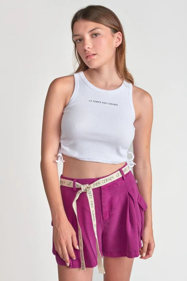 Maragi Cropped White Eye Tee