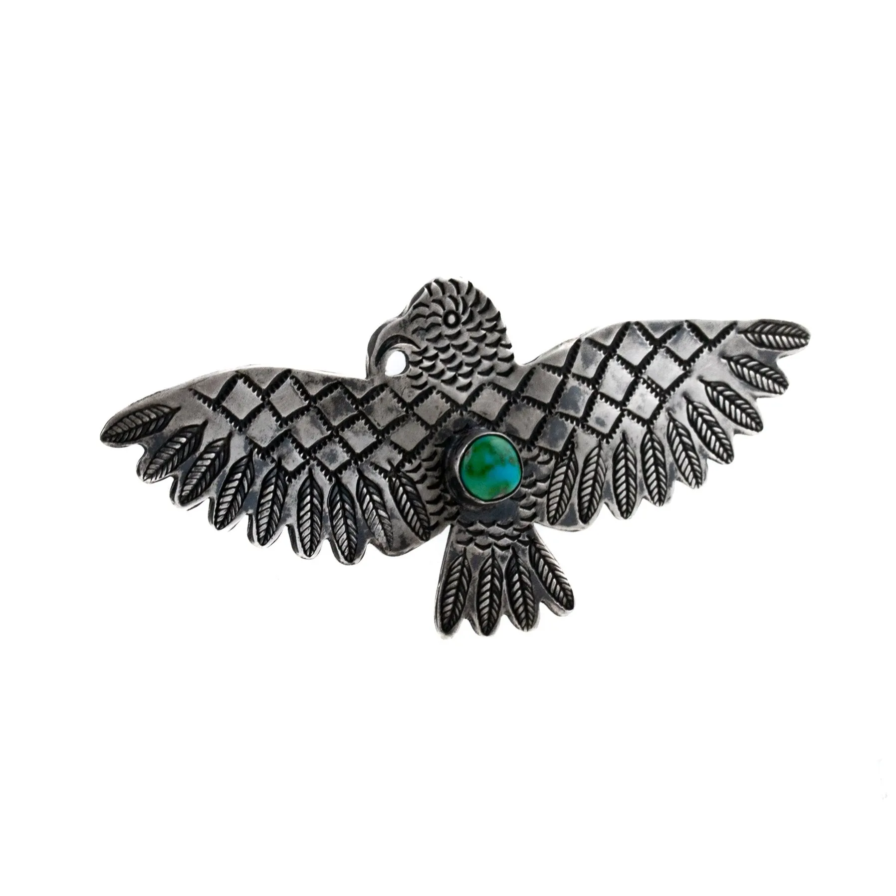 Massive Contemporary Turquoise Navajo Pin