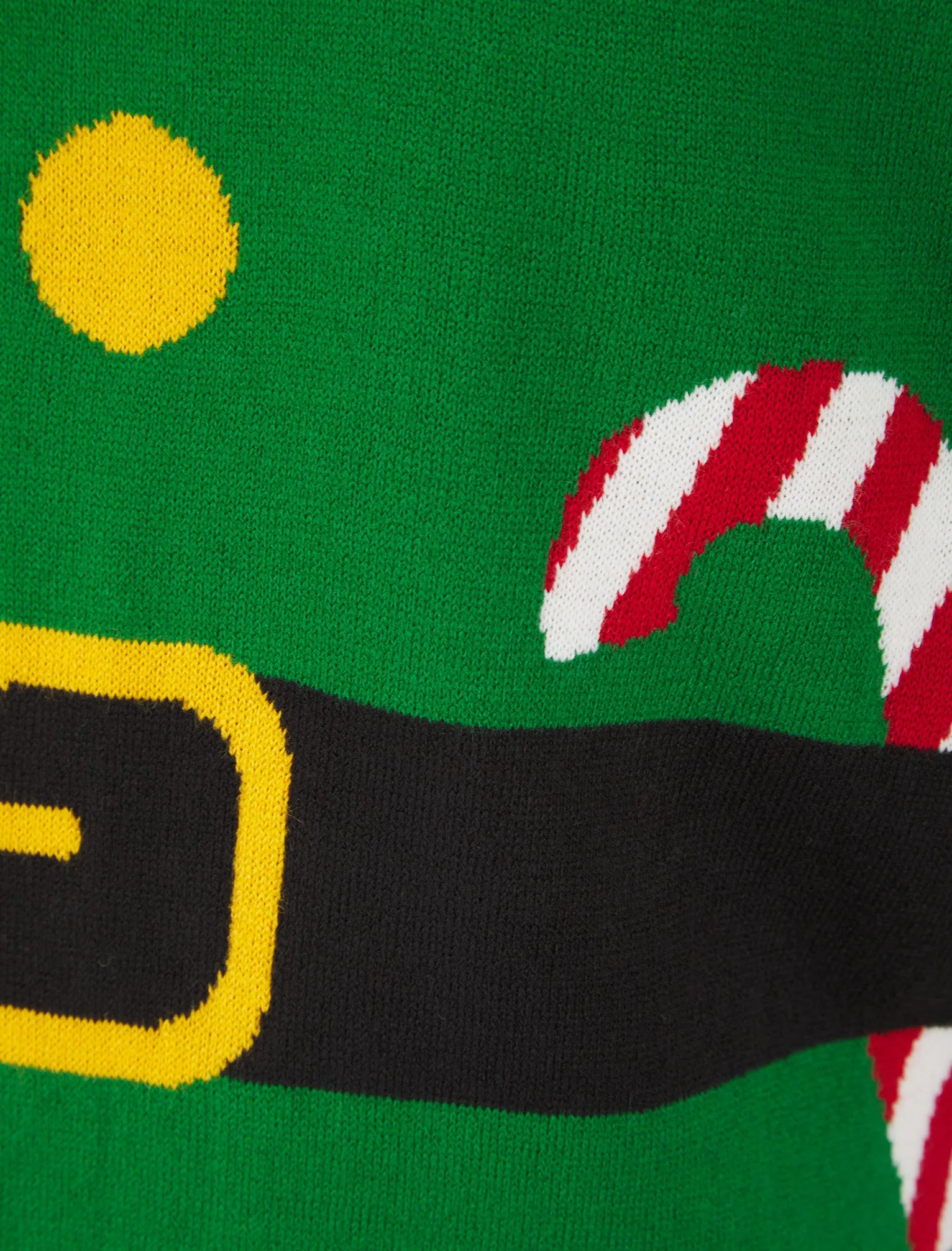 Men's Elfie 2 Novelty Knitted Christmas Jumper in Christmas Green - Merry Christmas
