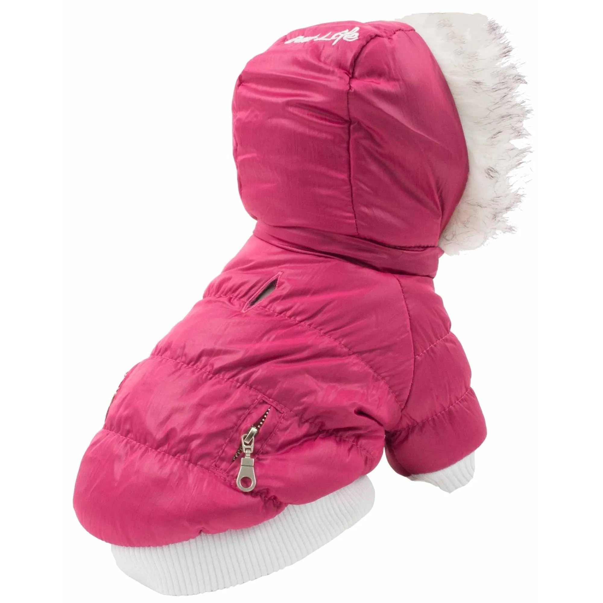 Metallic Pet Parka Coat Fashion