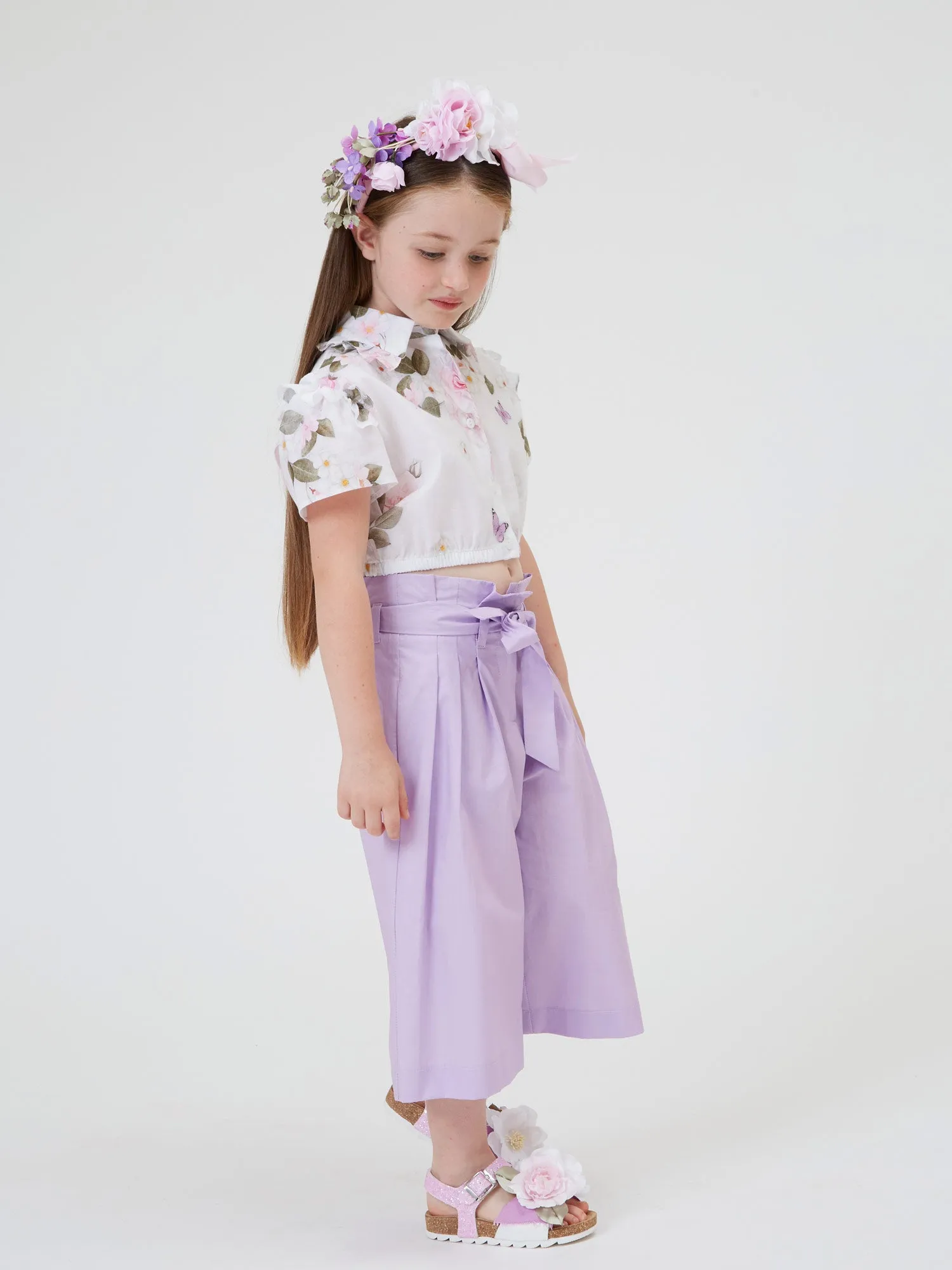 Monnalisa shirt with a bouquet print