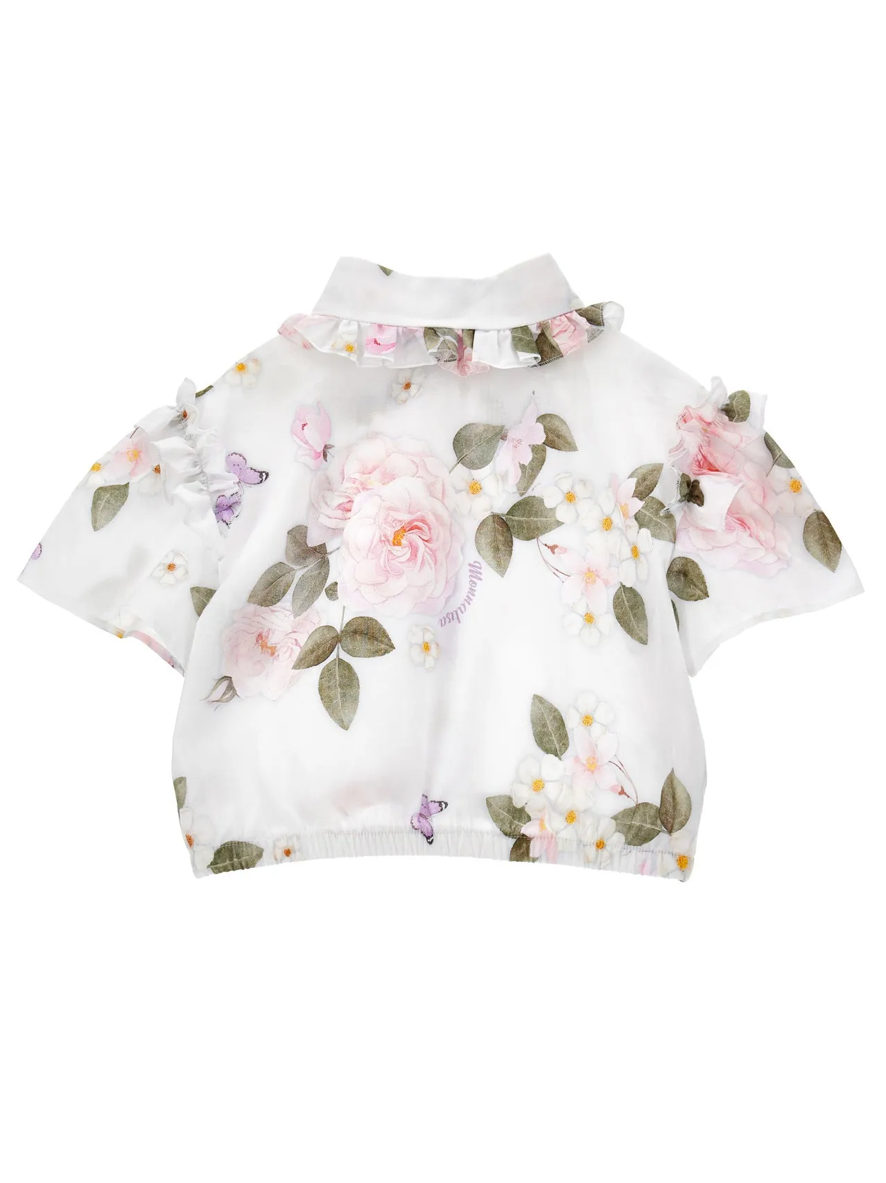 Monnalisa shirt with a bouquet print