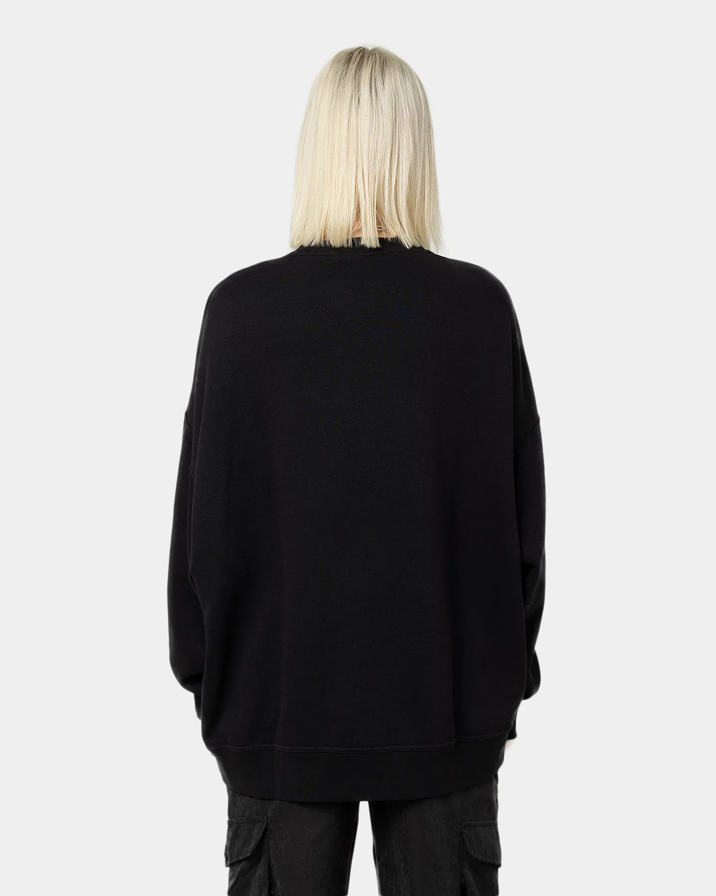 Nike Women's Sportswear Collection Essentials Over-Oversized Fleece Crewneck Black/White