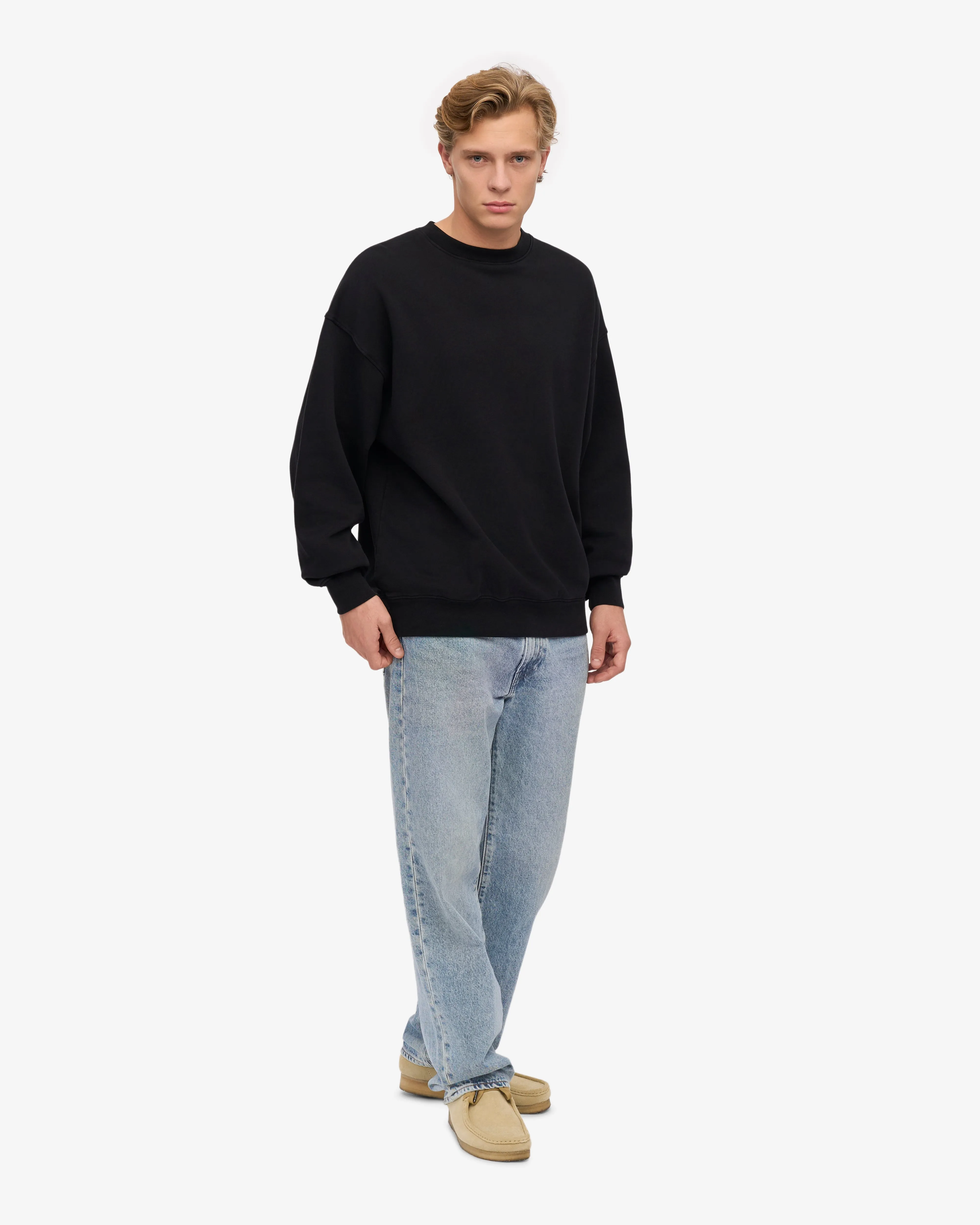 Organic Oversized Crew - Deep Black