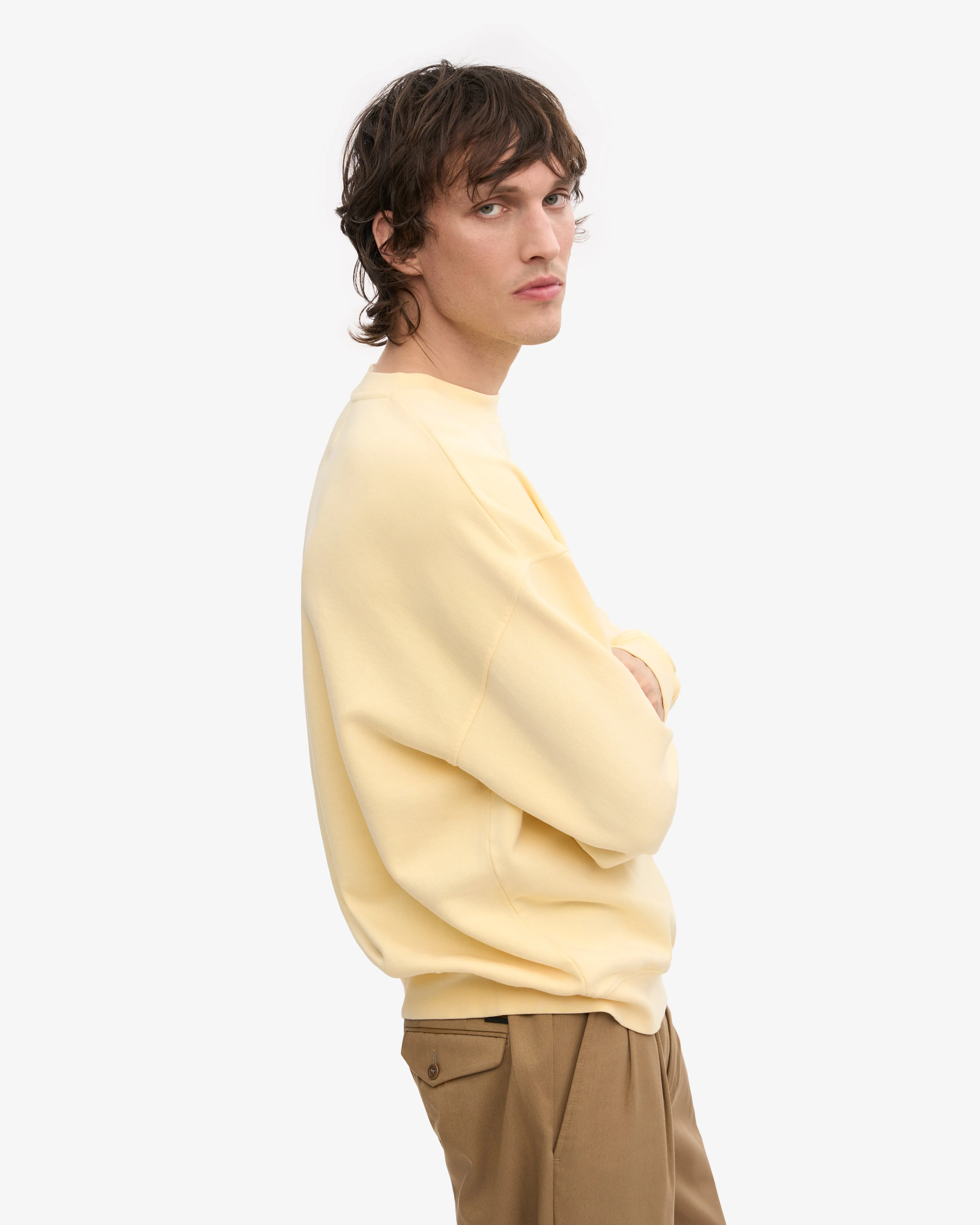 Organic Oversized Crew - Soft Yellow