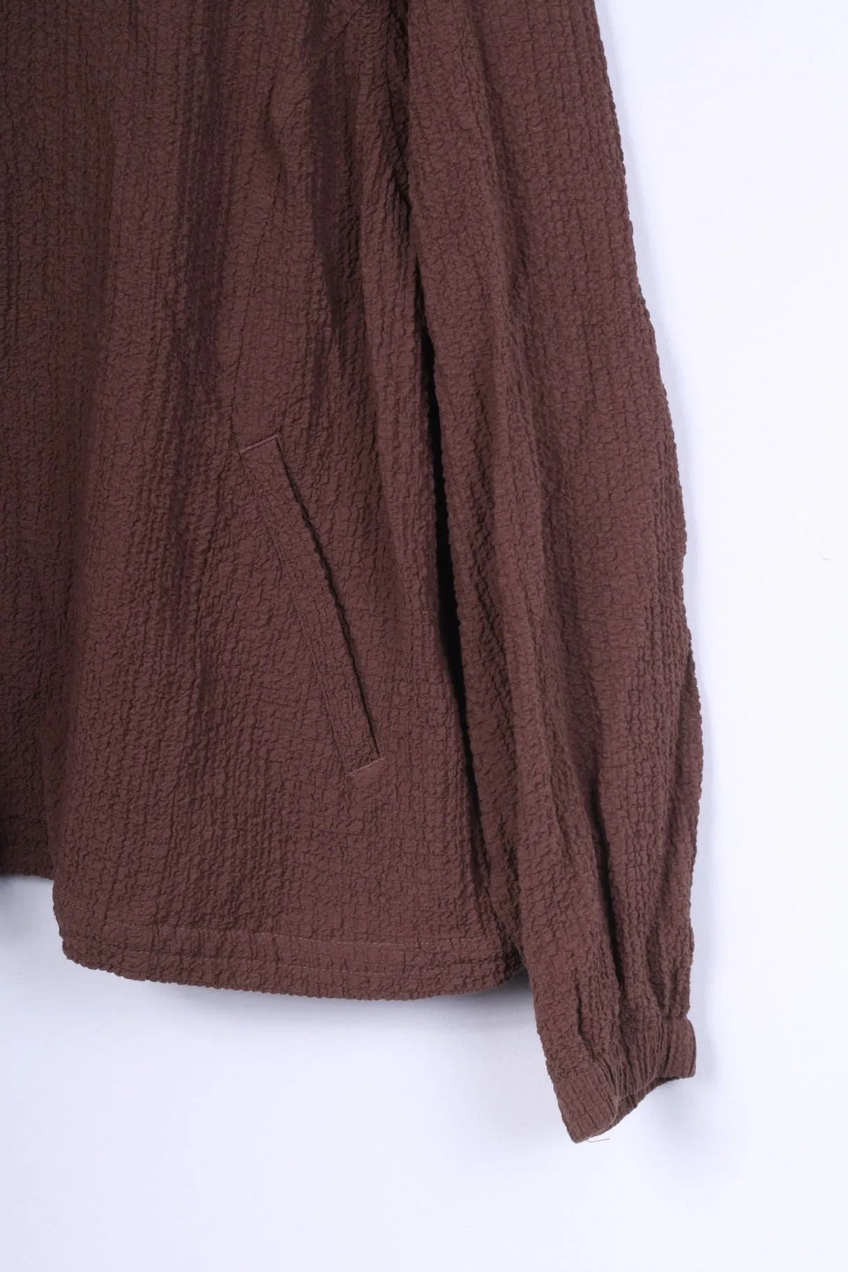 Orvis Womens XL Jacket Brown Full Zipper Summer Rayon Vintage