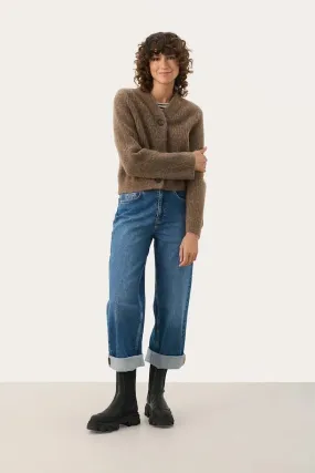 PART TWO LETTIE CARDIGAN MINK MELANGE