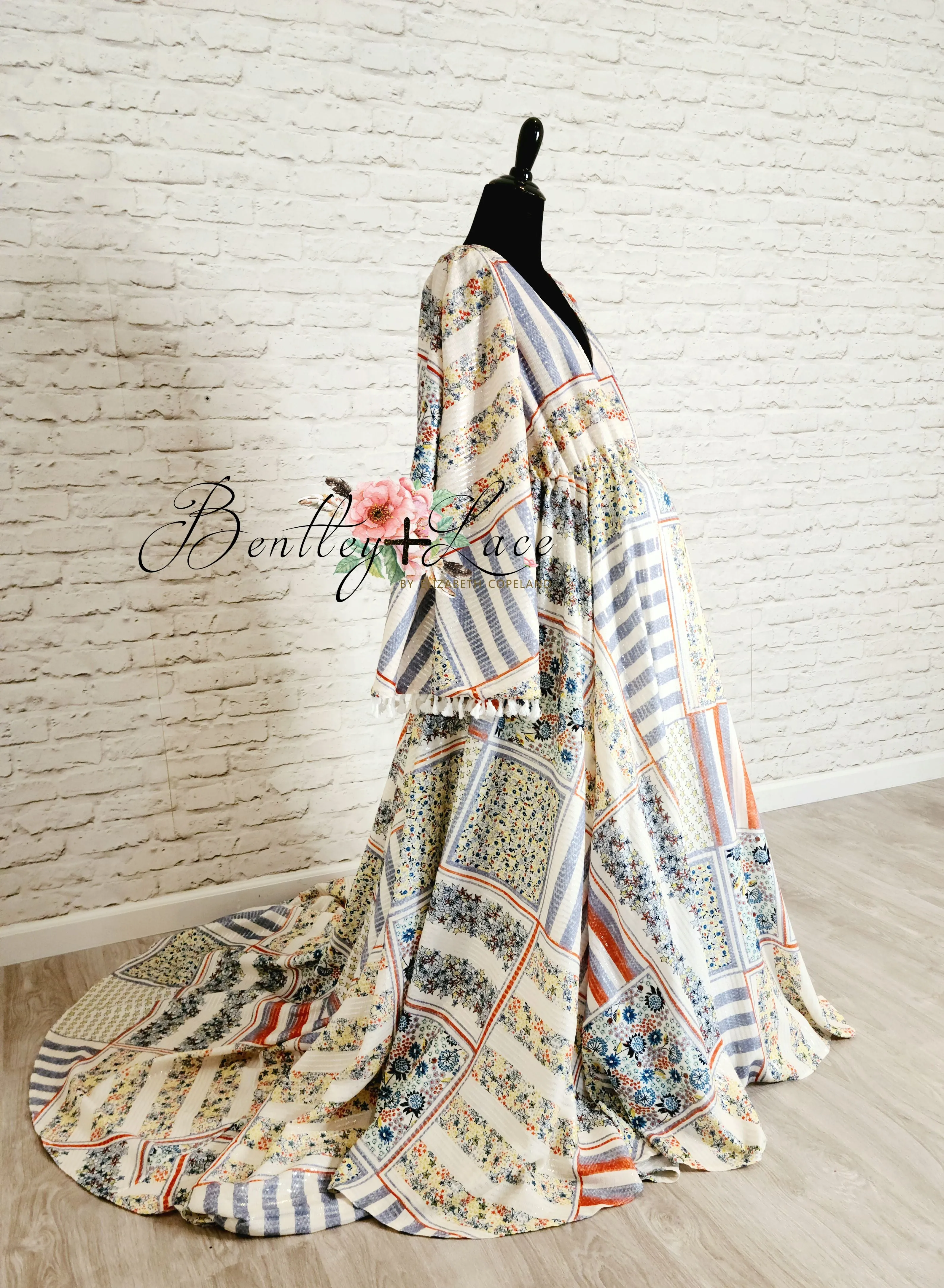 Patriotic "Patchwork Dreaming" - Beautiful boho inspired gown - (TEEN-ADULT) Maternity Friendly.