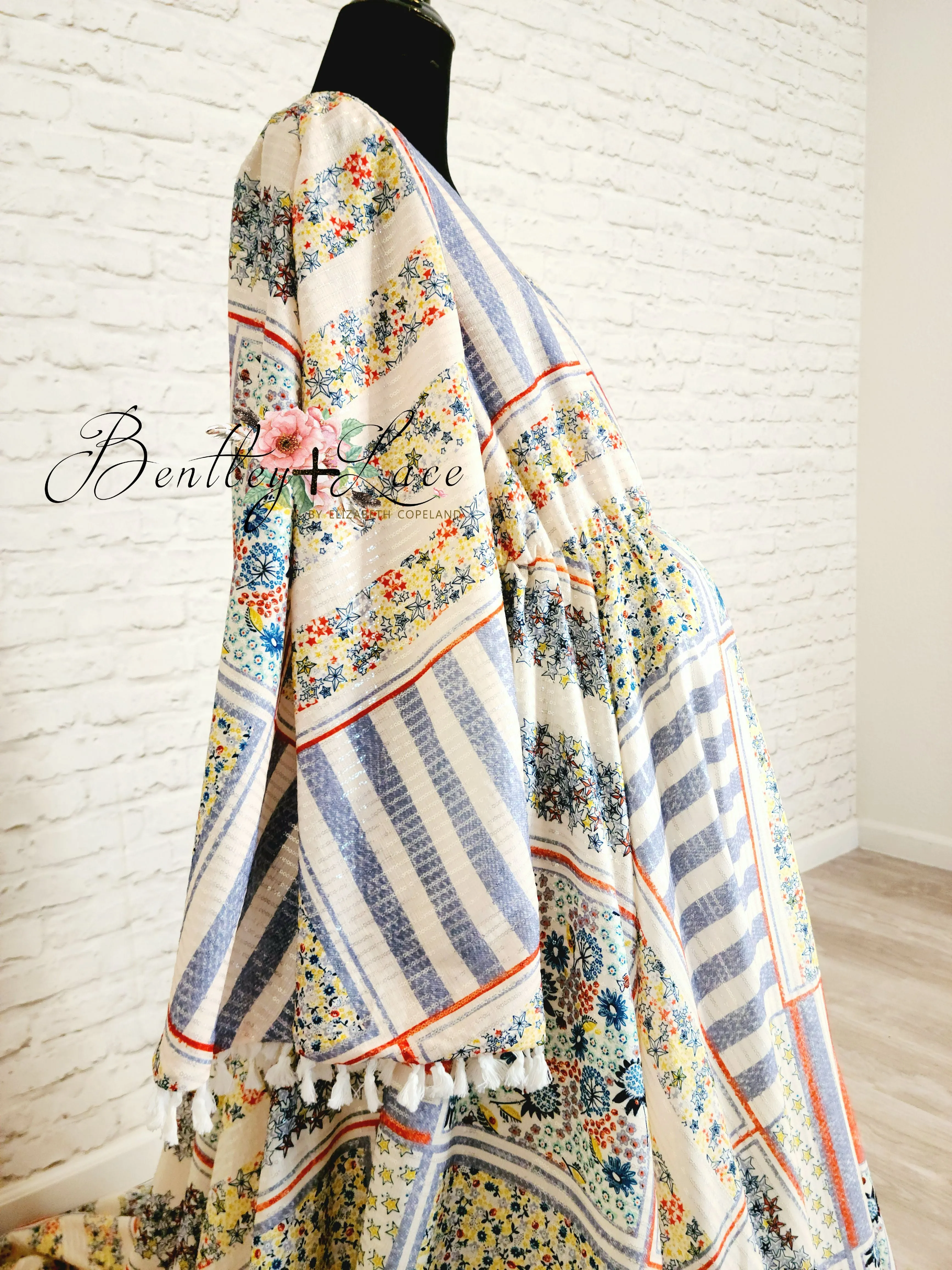 Patriotic "Patchwork Dreaming" - Beautiful boho inspired gown - (TEEN-ADULT) Maternity Friendly.