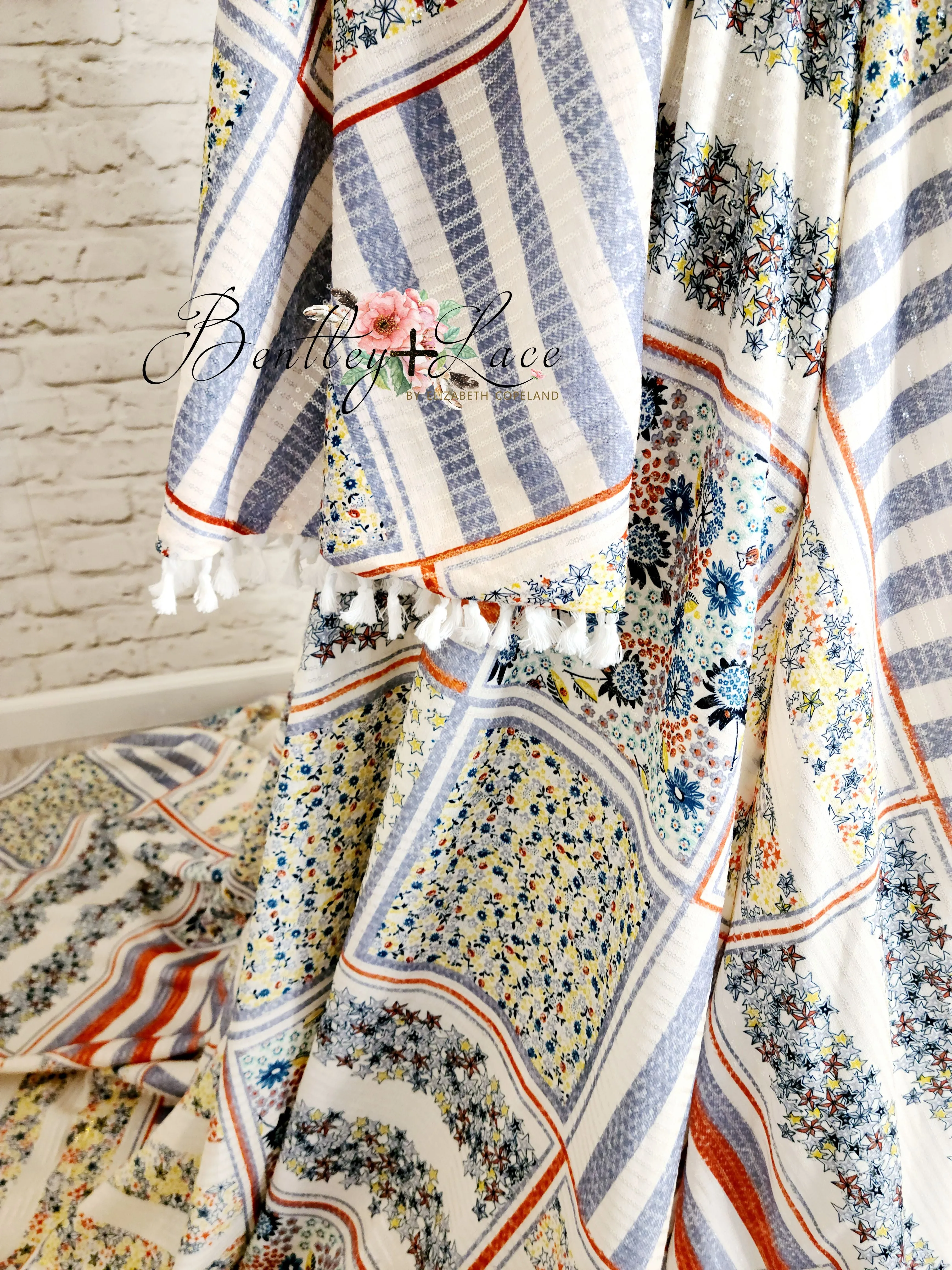 Patriotic "Patchwork Dreaming" - Beautiful boho inspired gown - (TEEN-ADULT) Maternity Friendly.