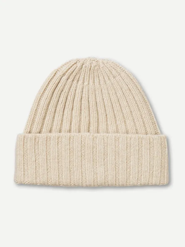 PLAIN RIBBED HAT CUMIN
