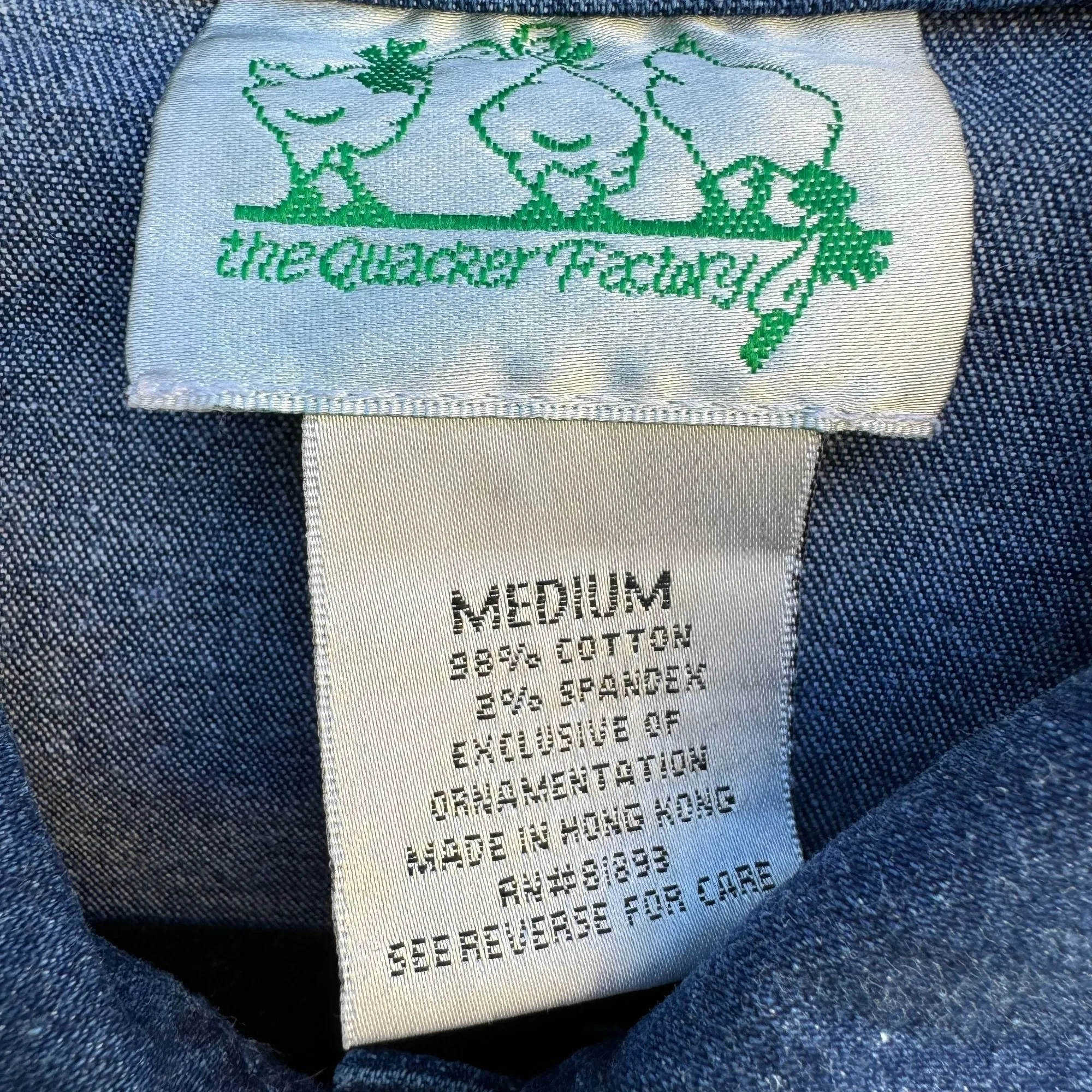 Quacker Factory Vintage Women's Denim Embroidered Stars and Rhinestones Jacket
