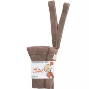 Retro Ribbed Footed Tights - Granola