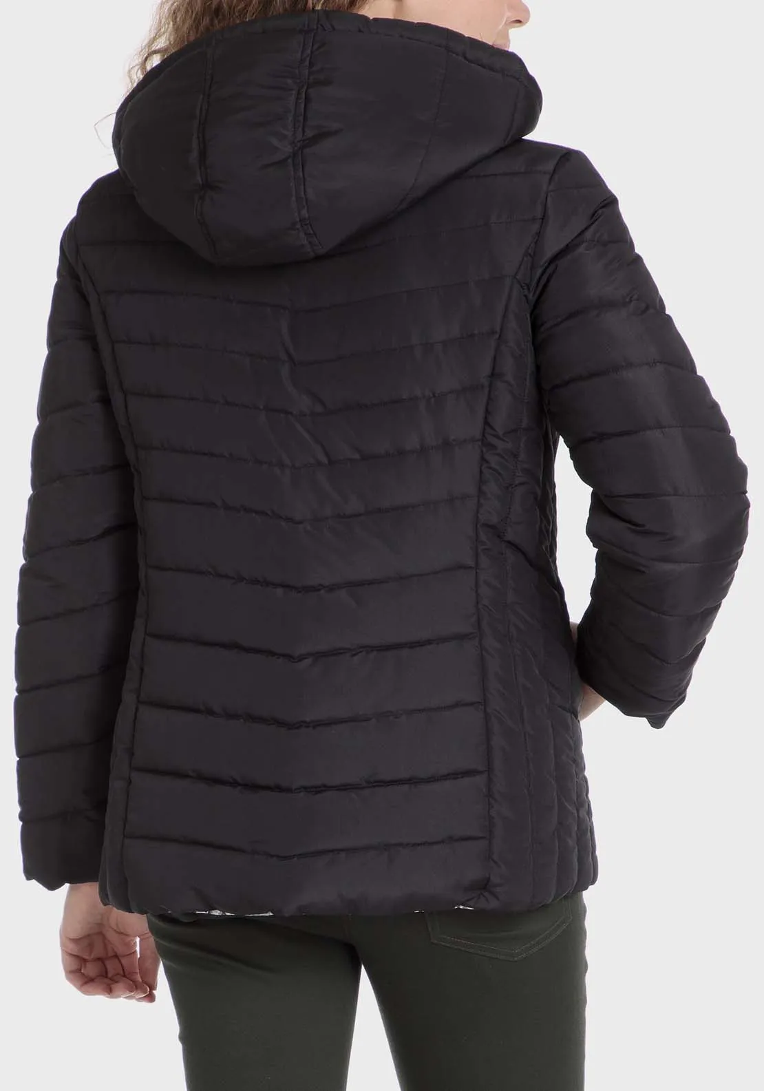 Reversible Printed Parka - Black