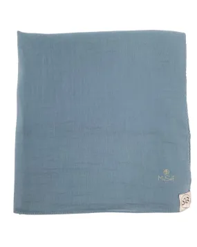 Scarf Bar Sky Blue Premium Solid Square Scarf