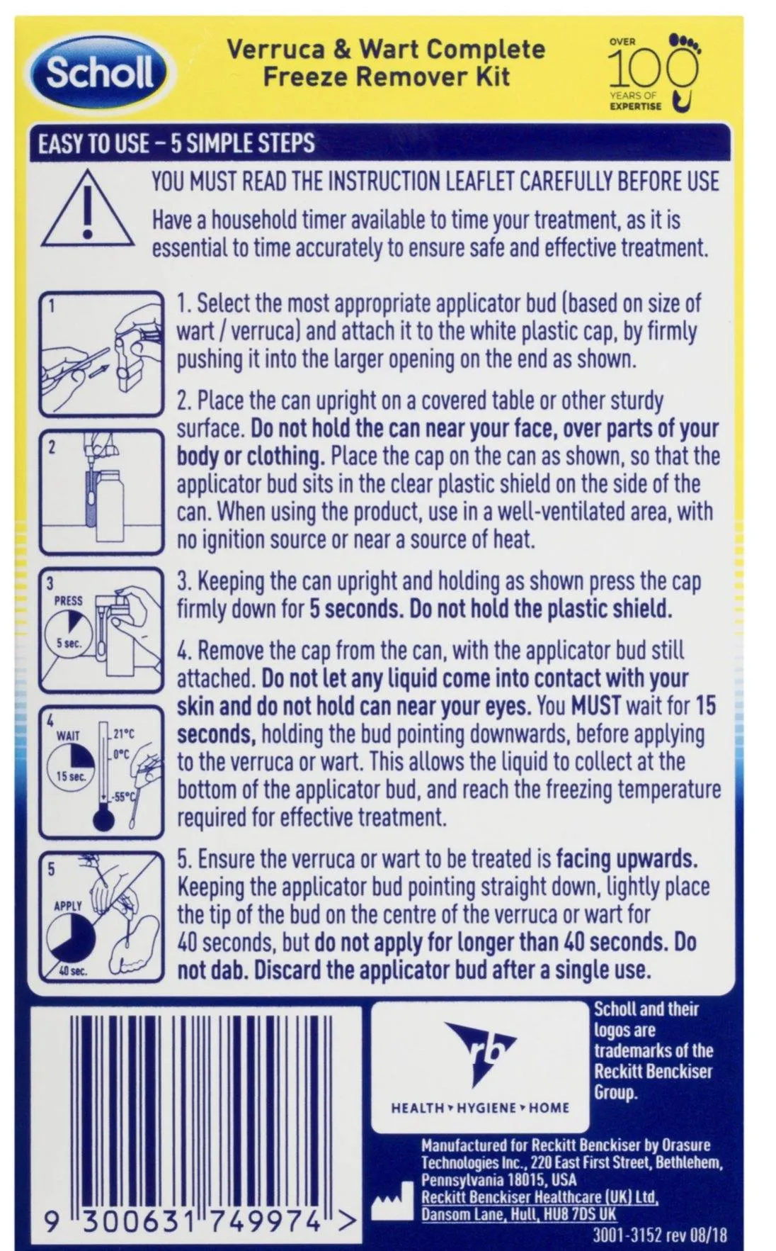 Scholl Verruca & Wart Complete Freeze Remover Kit