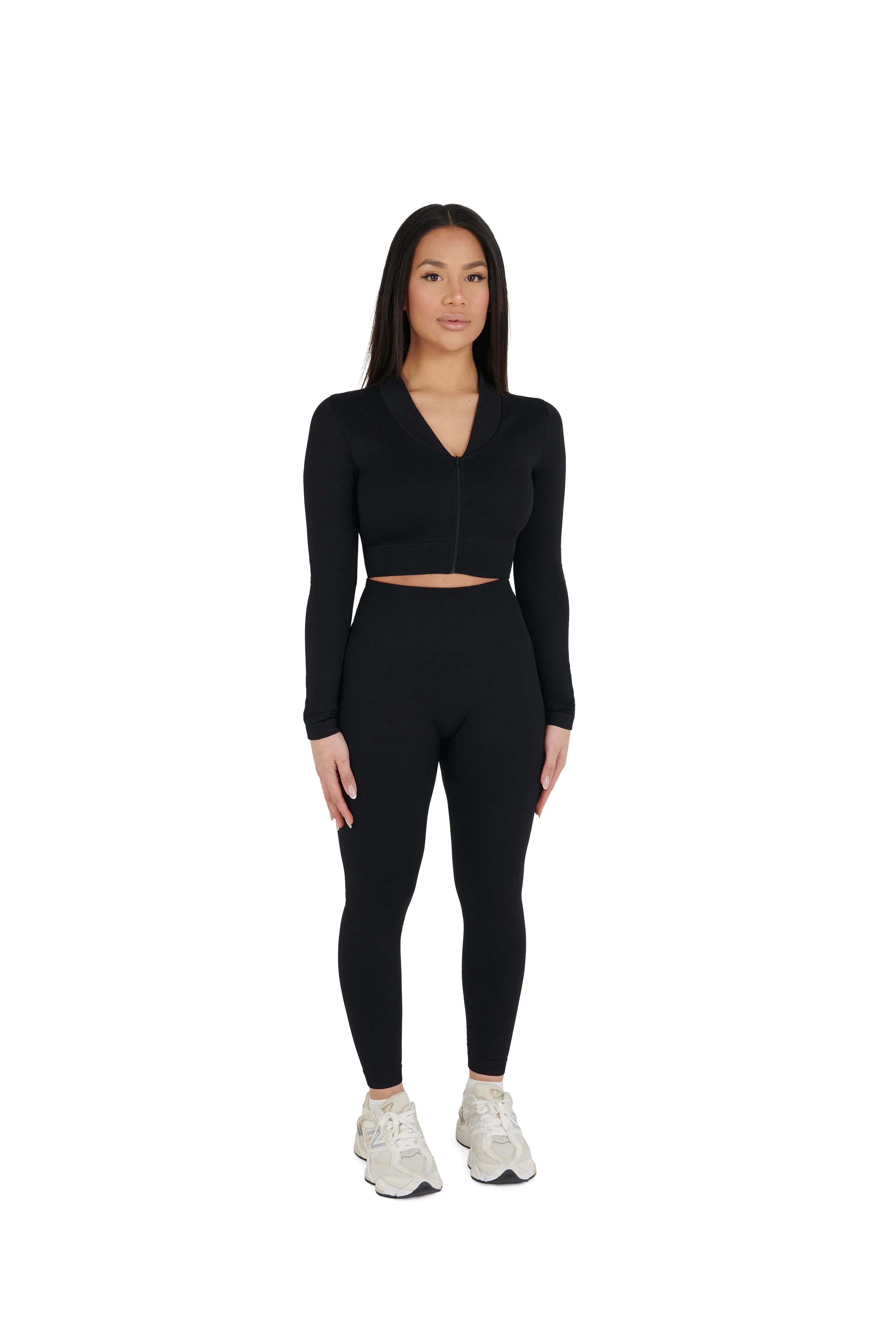 Seamless Cropped Zip Jacket