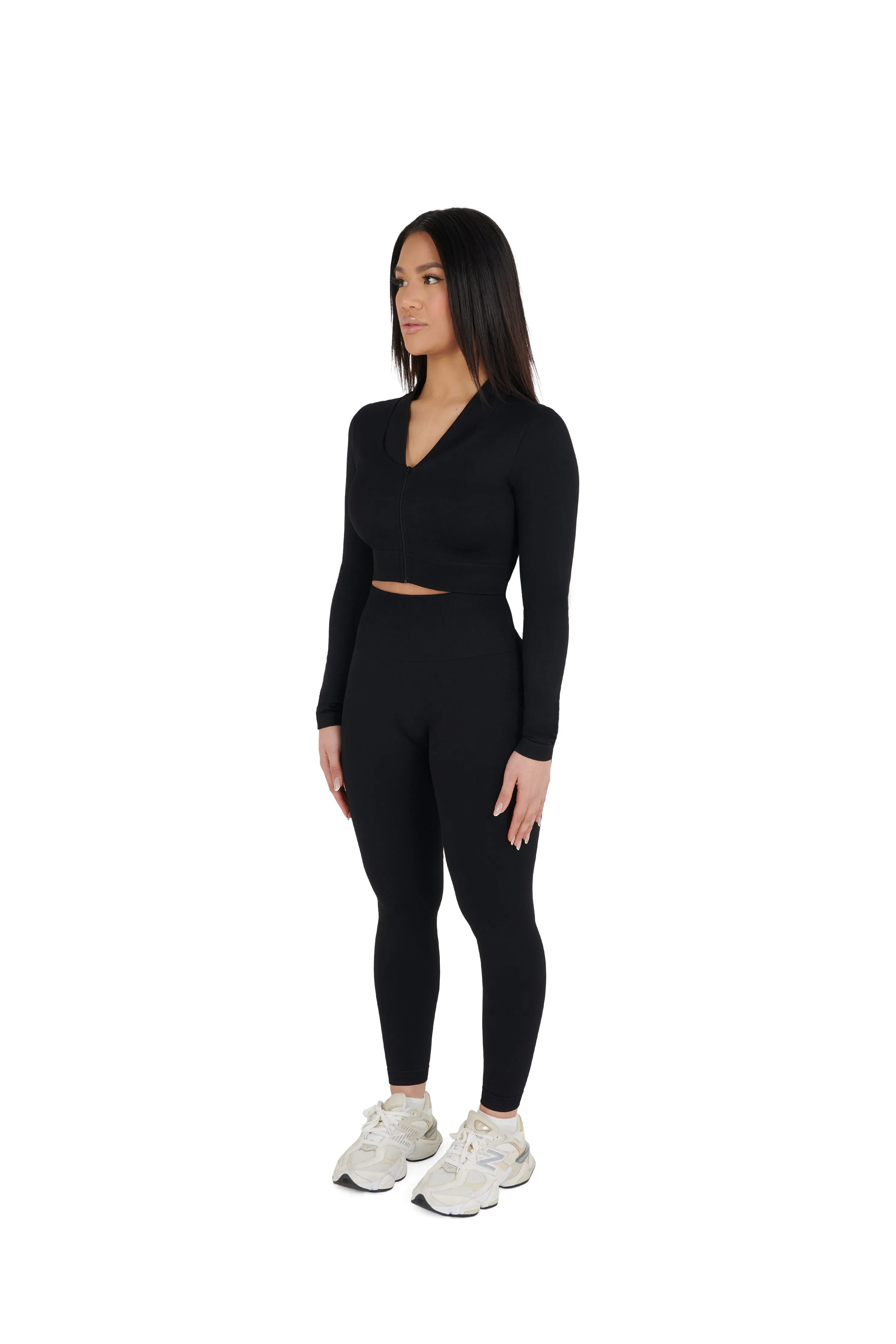 Seamless Cropped Zip Jacket