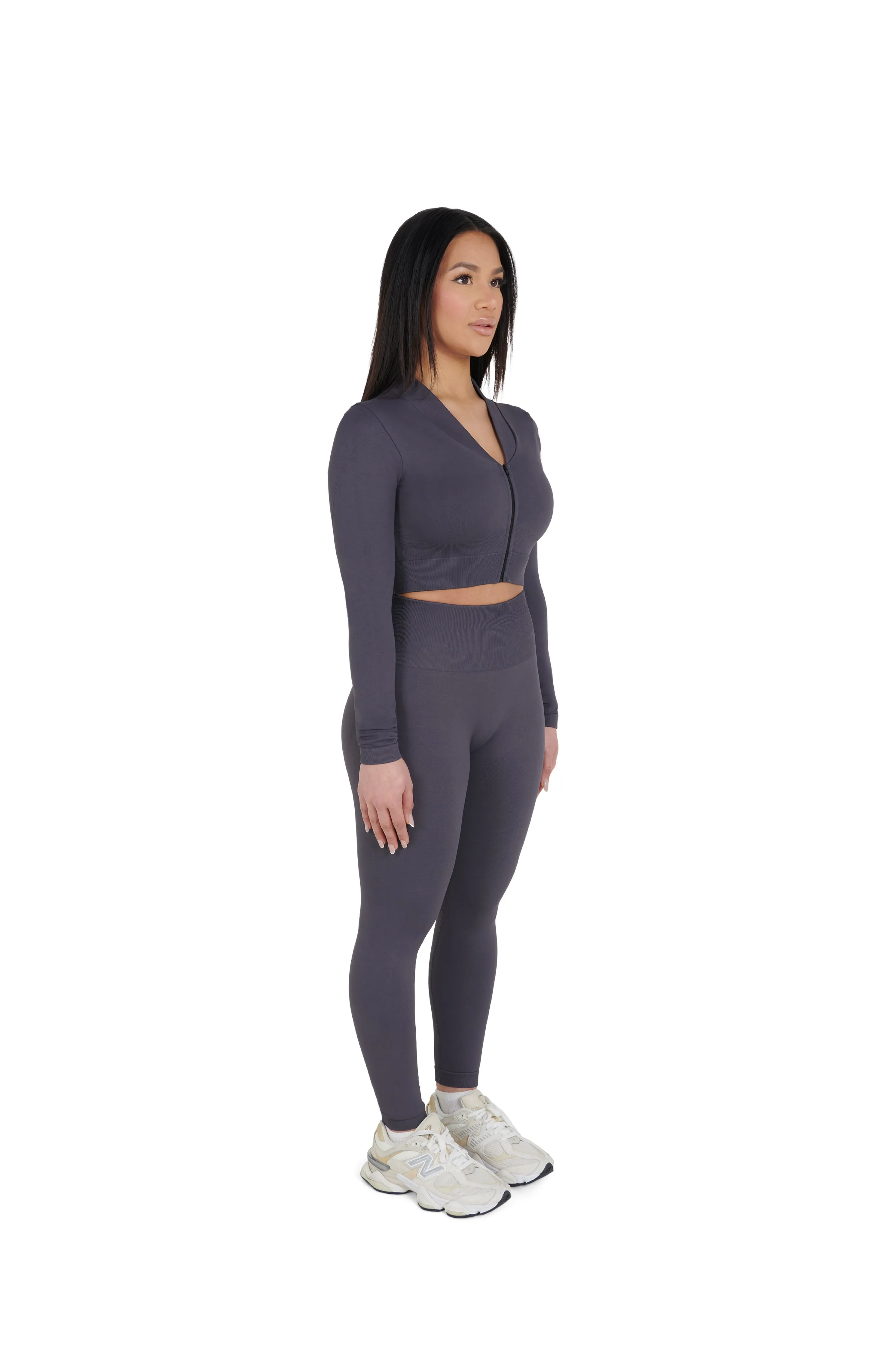 Seamless Cropped Zip Jacket