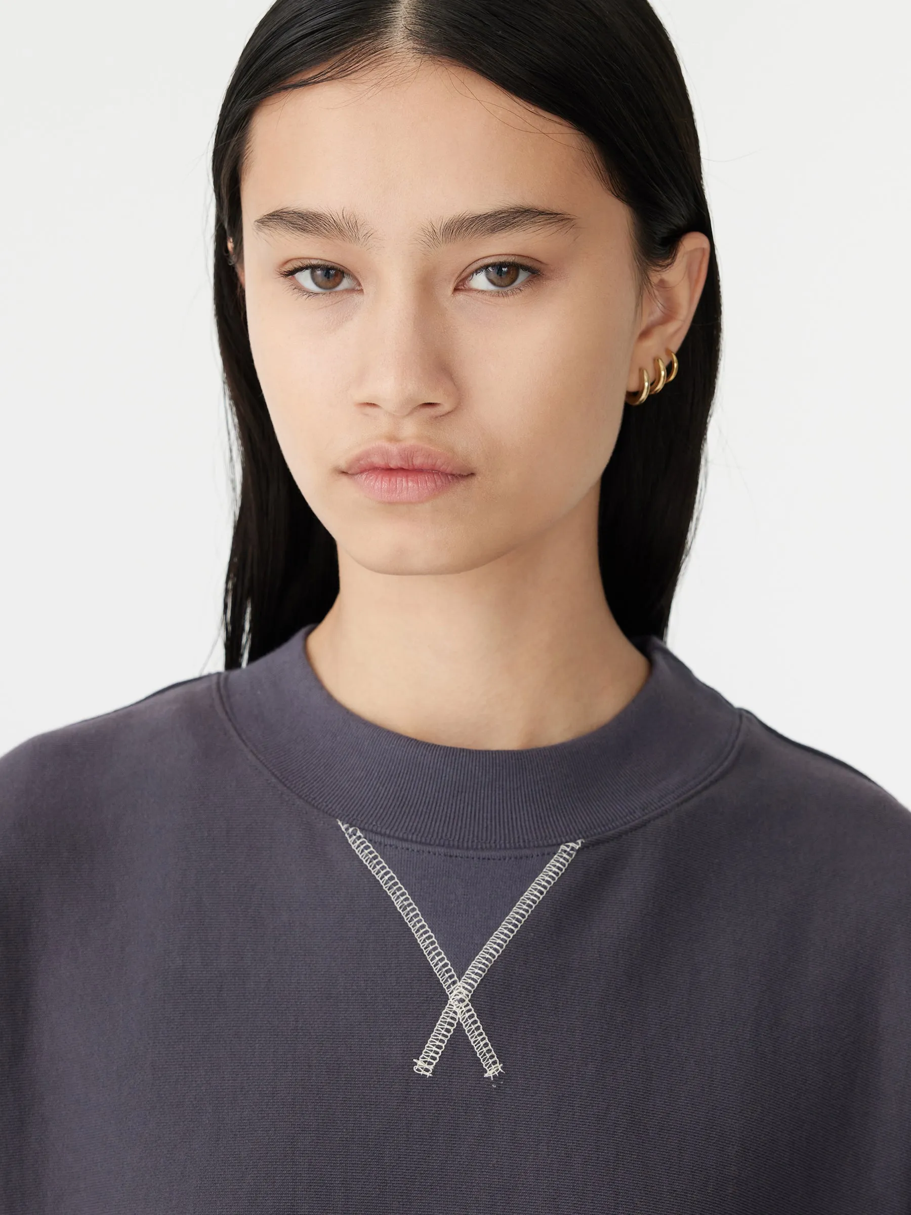 side split contrast sweat