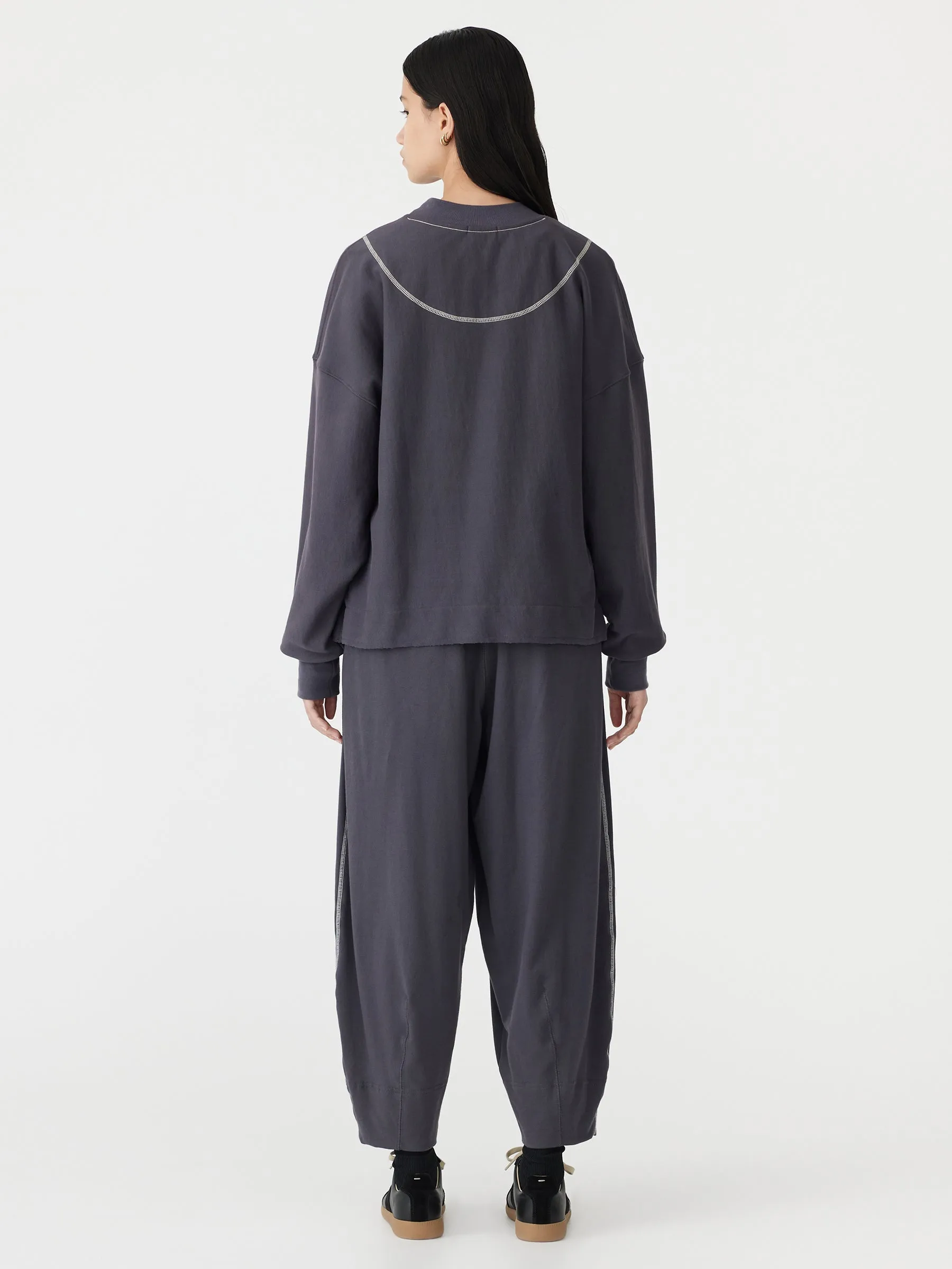 side split contrast sweat