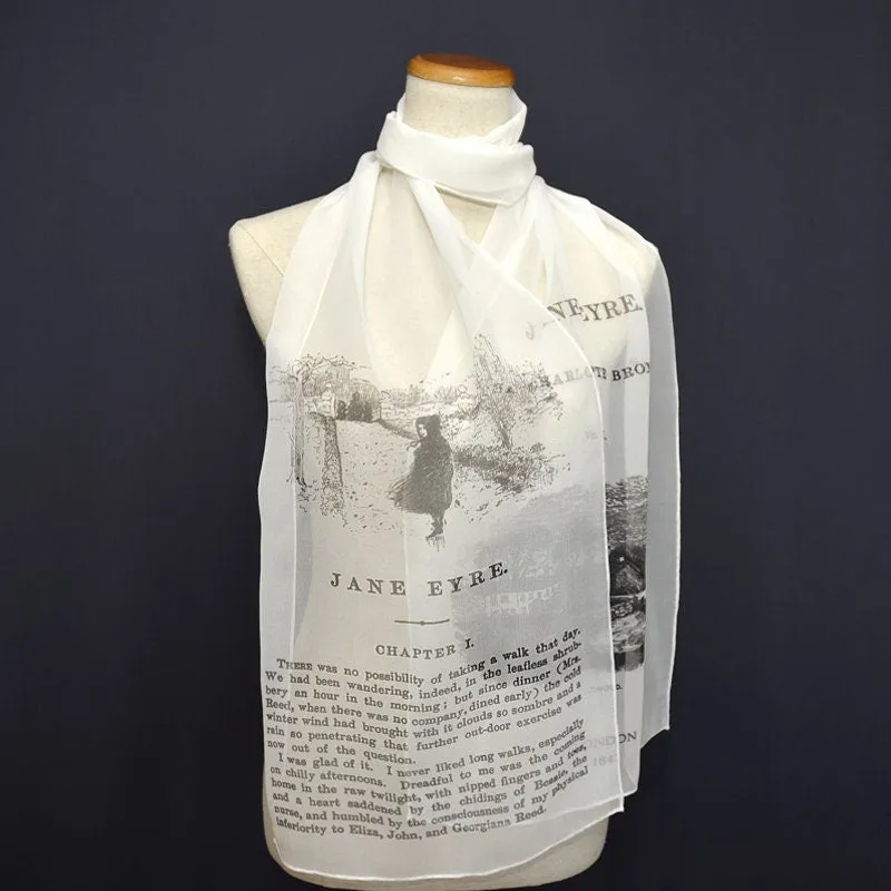 Silk Scarf, Jane Eyre by Charlotte Brontë  Silk scarf