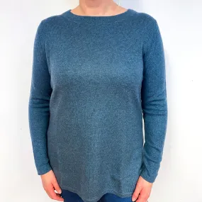 Spruce Green Cashmere Crew Neck Jumper Large