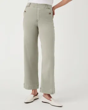 Stretch Twill Cropped Wide Leg, olive oil