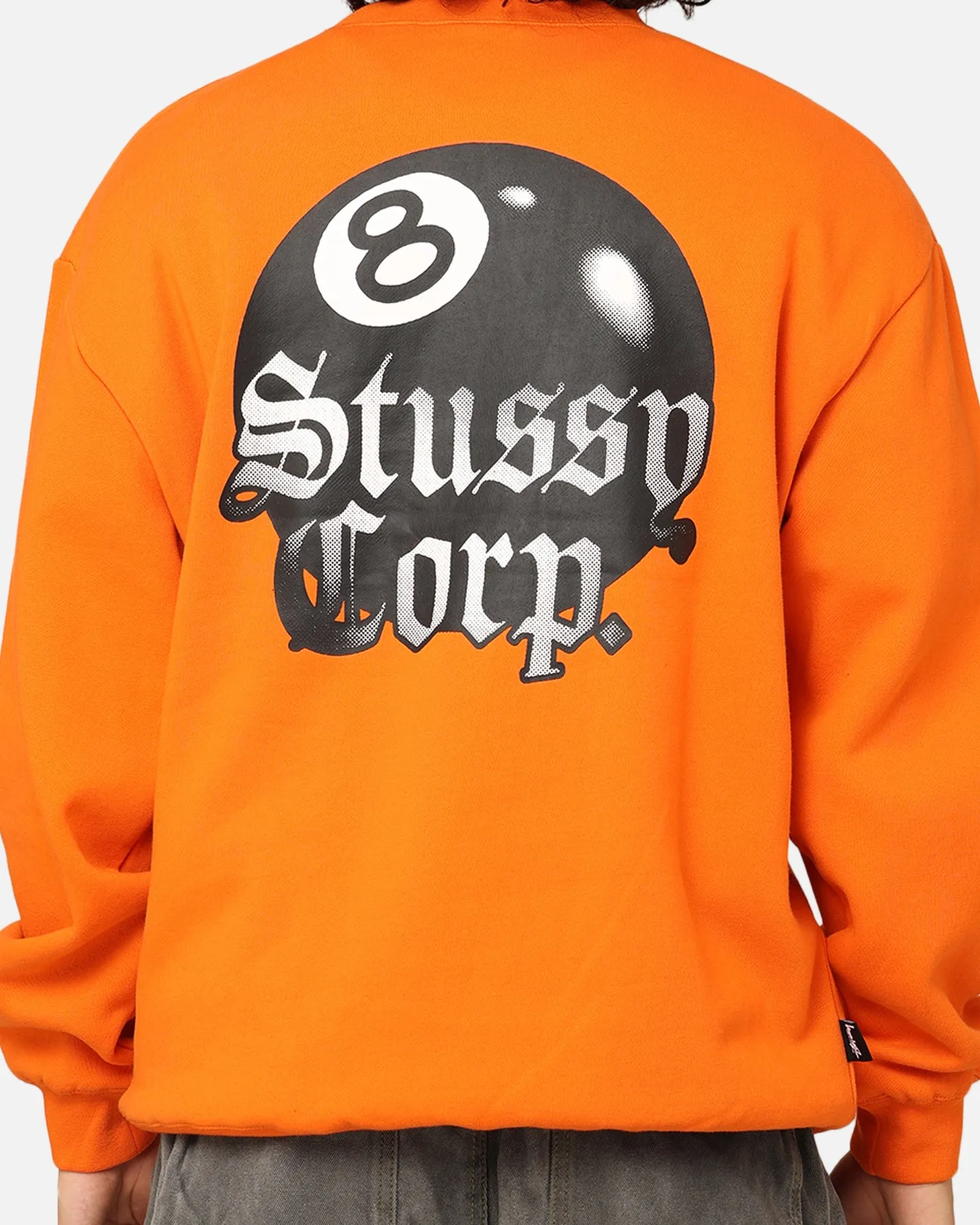 Stüssy 8 Ball Corp Fleece Crewneck Coral