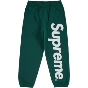 Supreme Satin Applique Dark Green Sweatpants