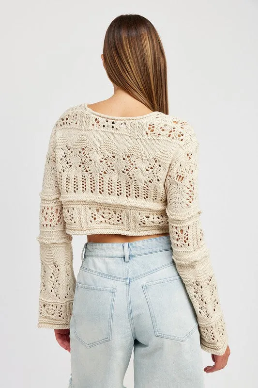 TEEK - CROCHET CROPPED TOP