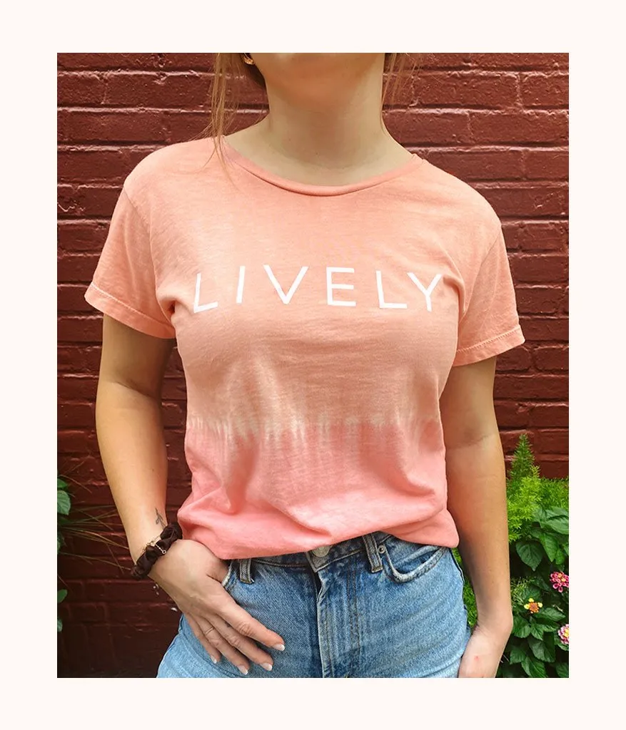 The LIVELY Dip Dye Tee: Sherbet Dip Dye