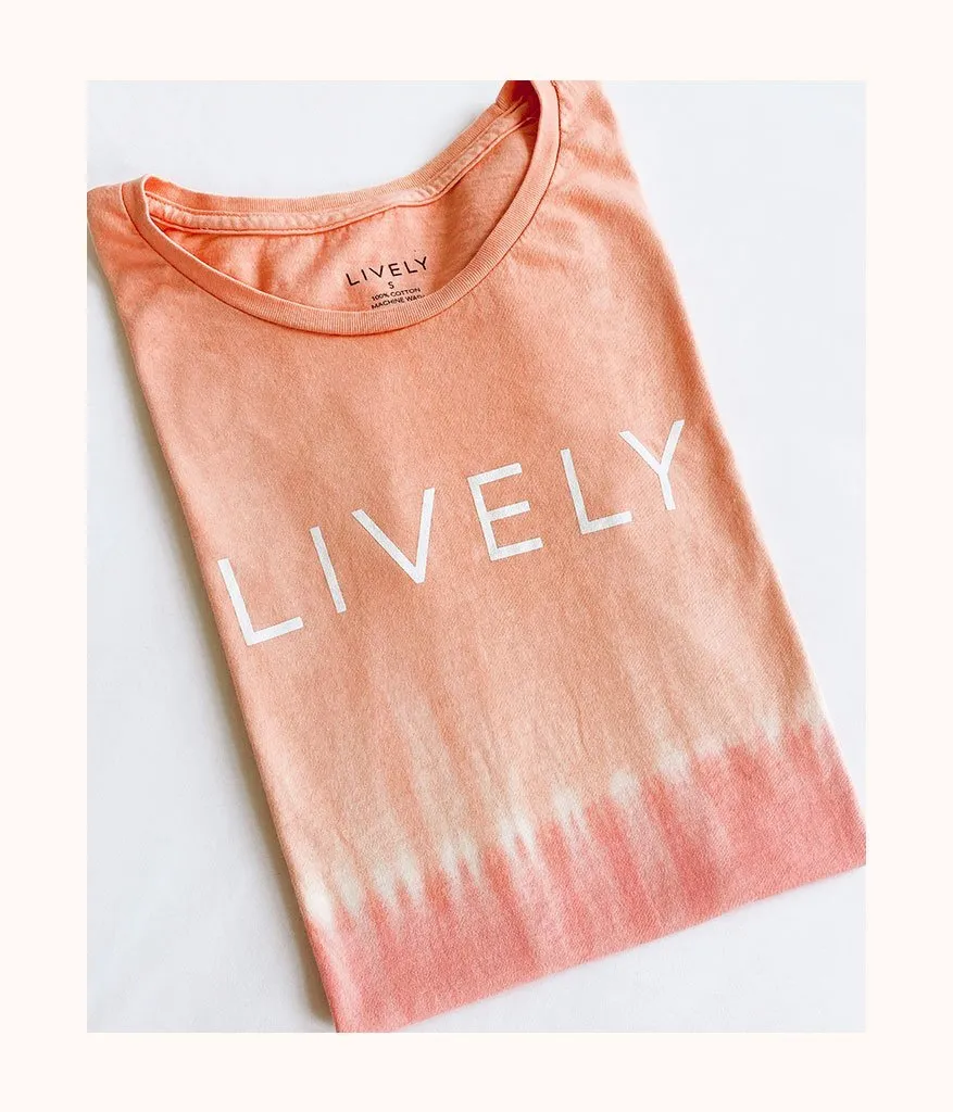 The LIVELY Dip Dye Tee: Sherbet Dip Dye