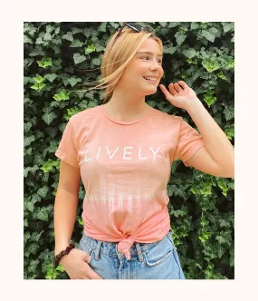 The LIVELY Dip Dye Tee: Sherbet Dip Dye