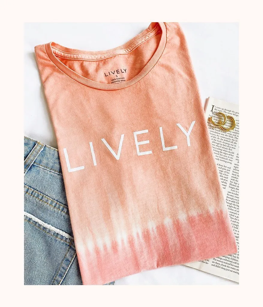 The LIVELY Dip Dye Tee: Sherbet Dip Dye