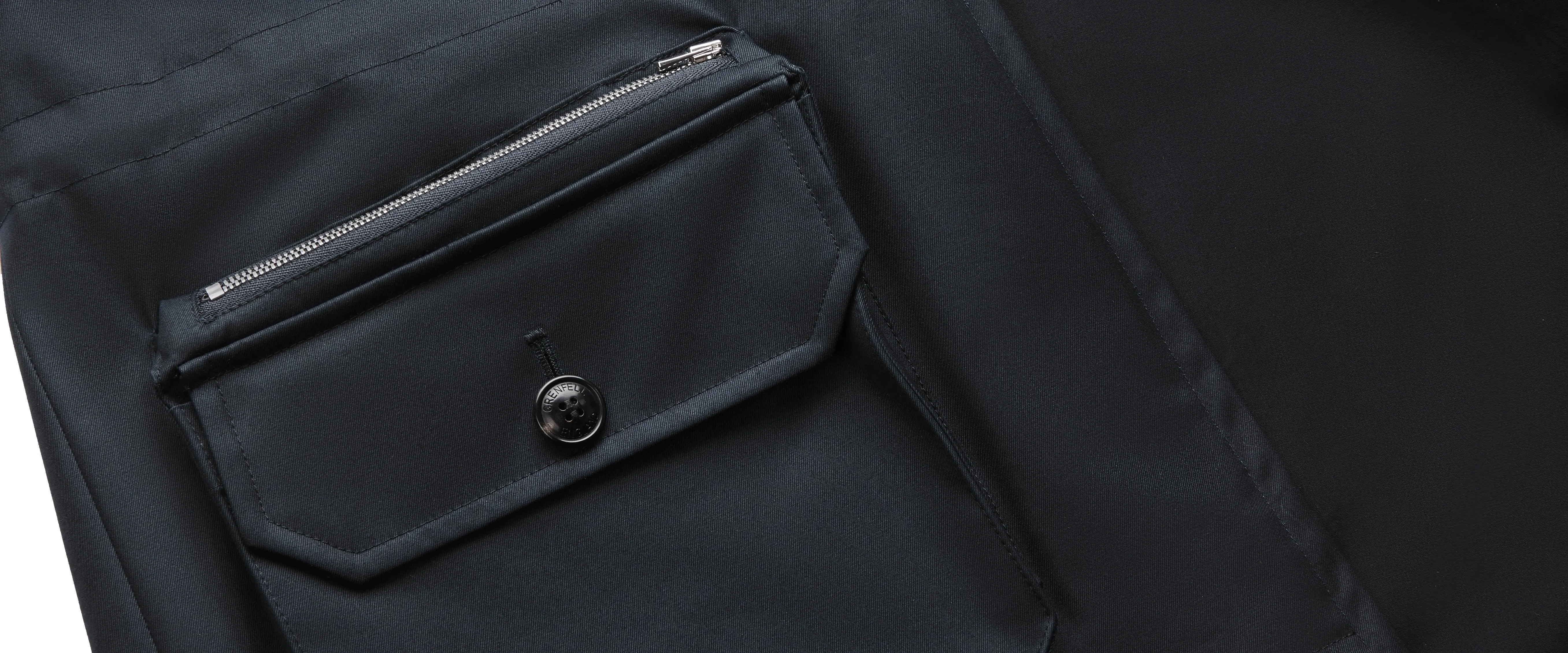 The Walker in Navy Grenfell Cloth