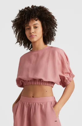 Tidda Woven Top | Ash Rose