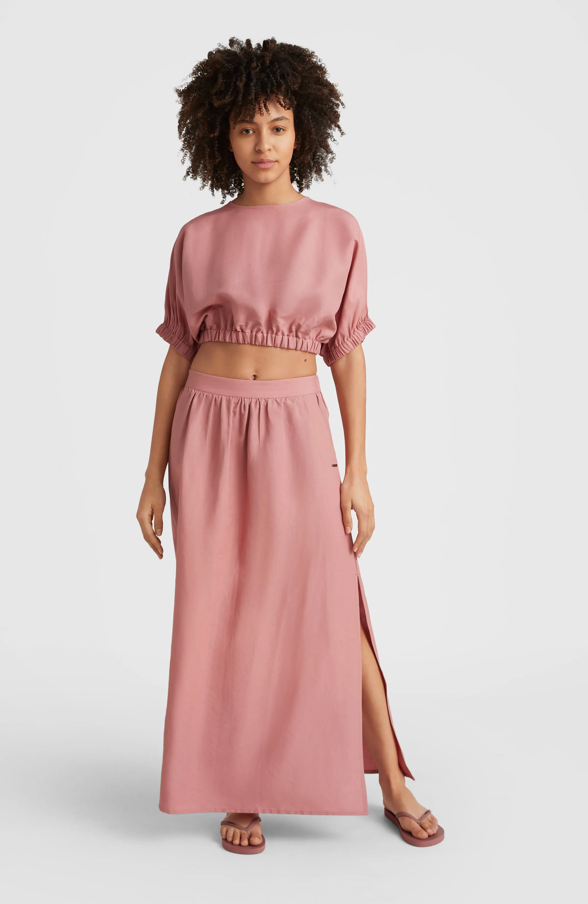 Tidda Woven Top | Ash Rose