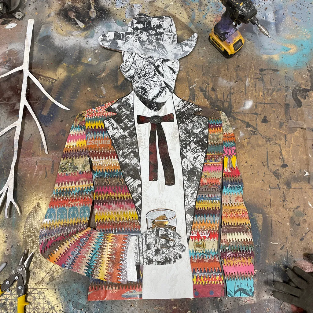 TWILIGHT COCKTAIL (COLORADO EDITION) original metal wall sculpture