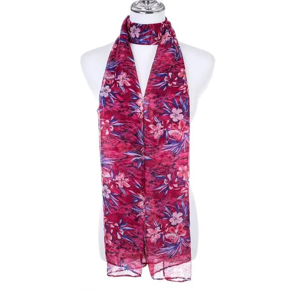 Uma Flower Hot Pink Scarf