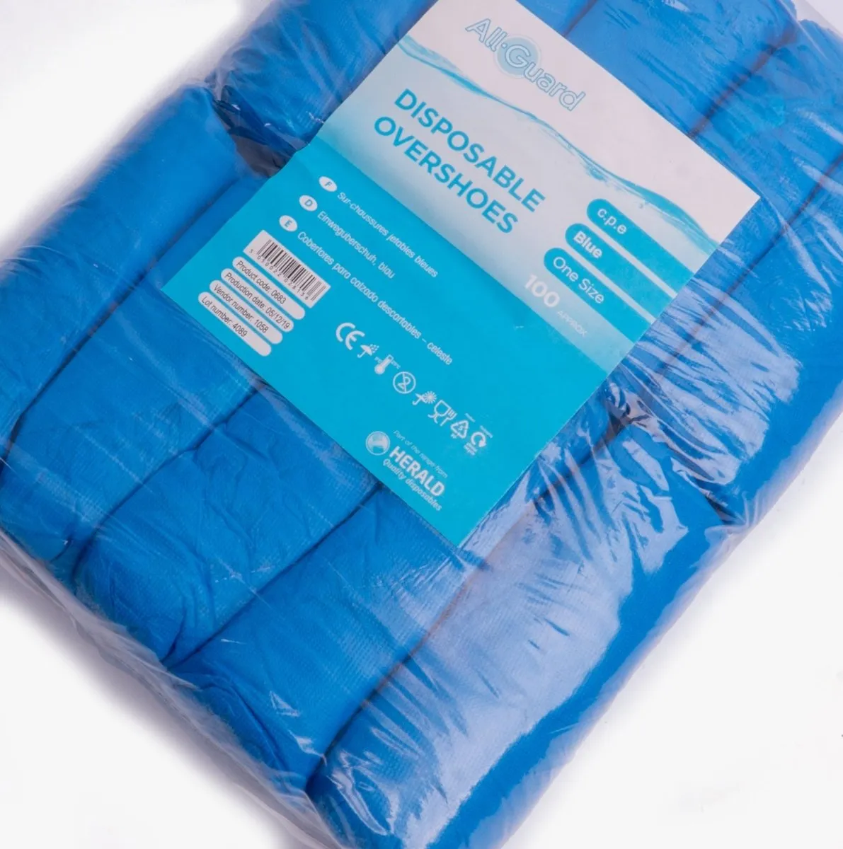 VERSHOE 100 Pack Disposable Shoes Covers Blue