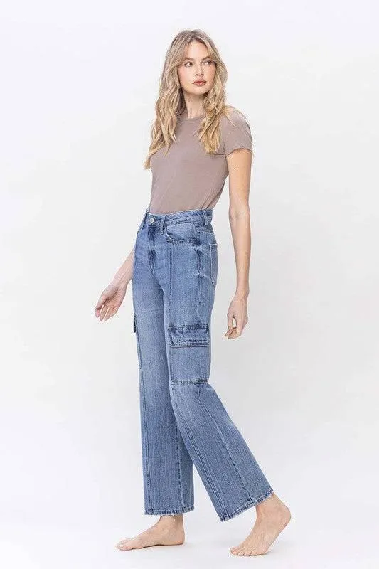 Vervet High rise dad cargo jeans