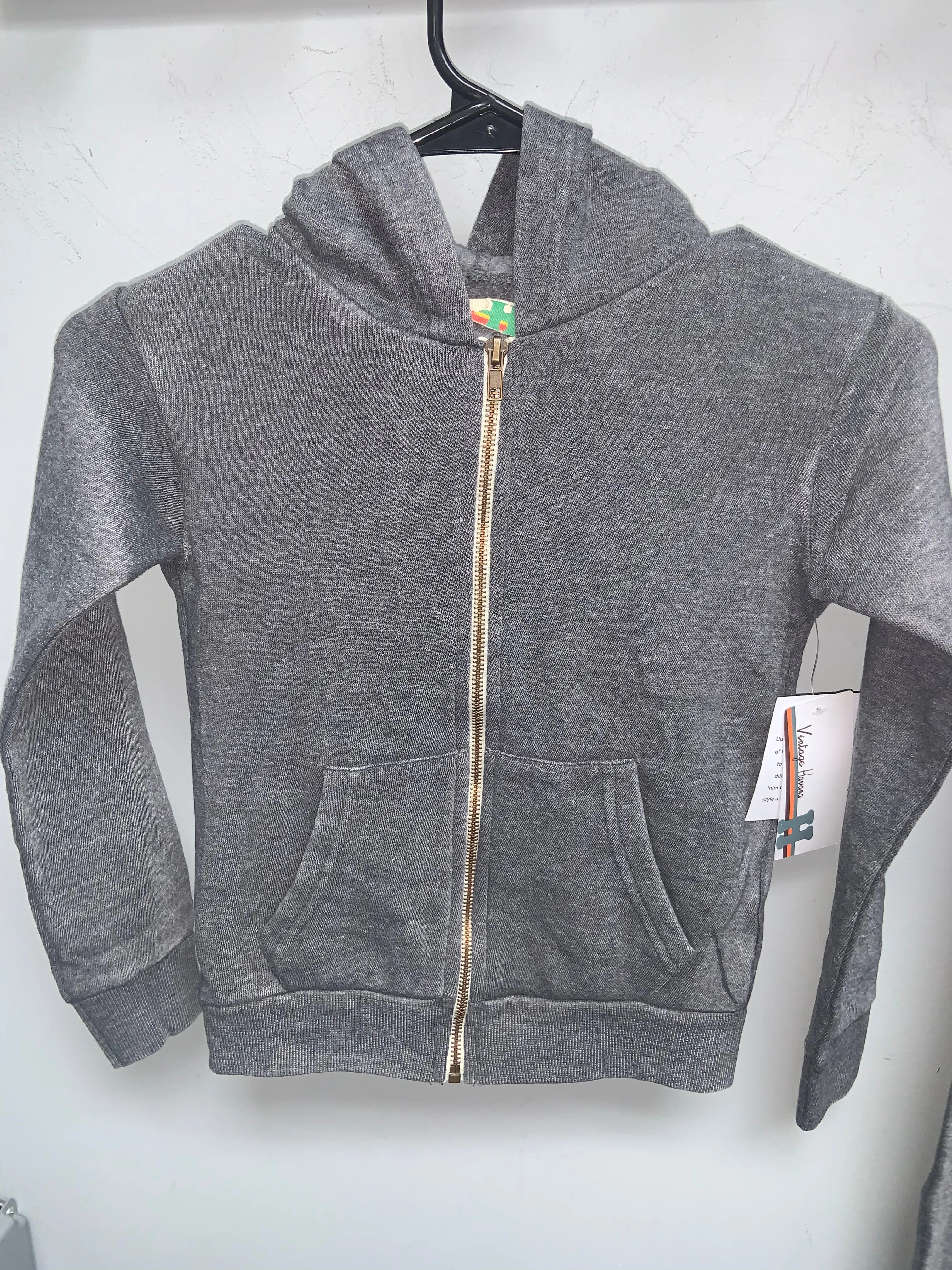 Vintage Havana The World Is A Better Place Zip Hoodie - Steel Grey