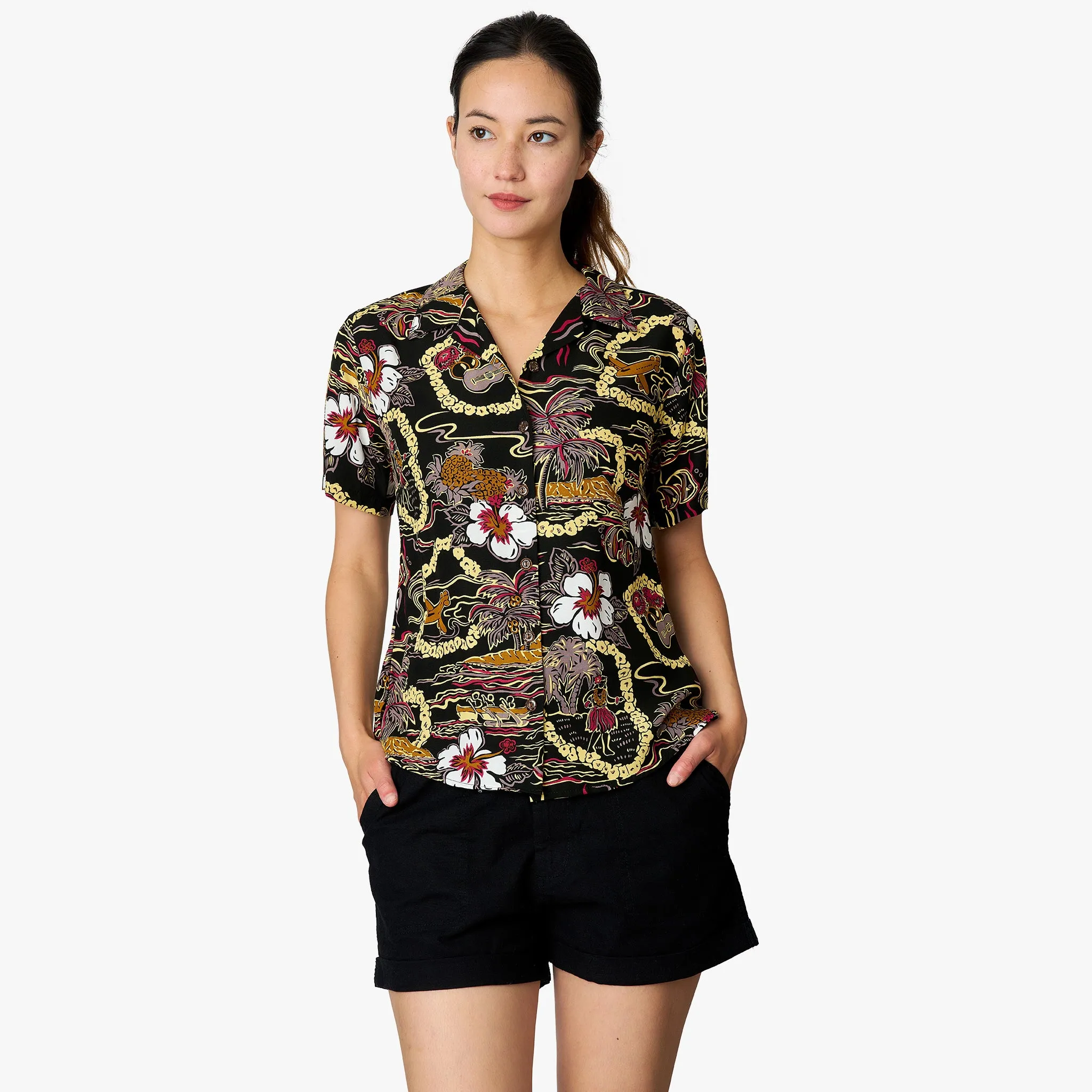Vintage Scenic Camp Blouse