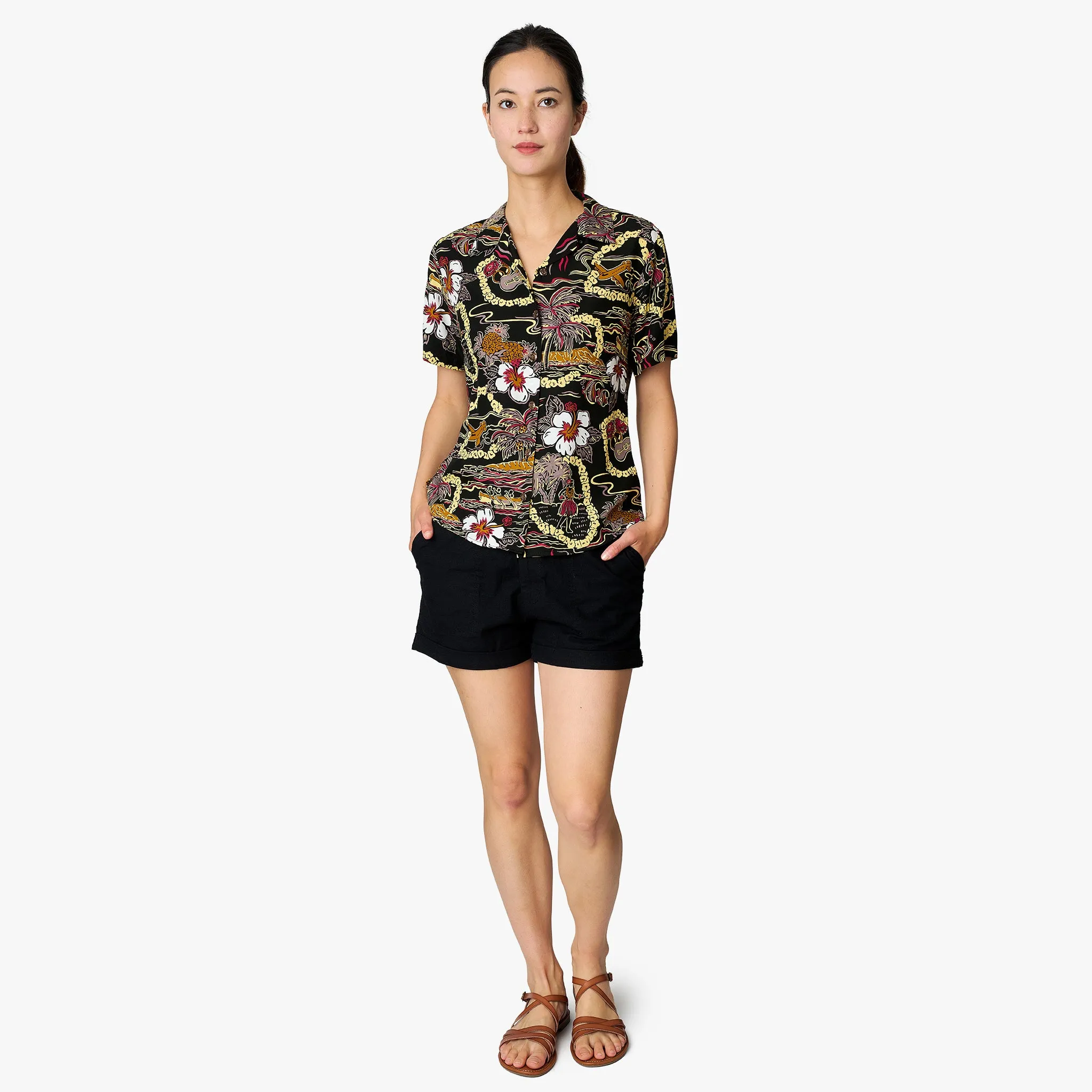 Vintage Scenic Camp Blouse