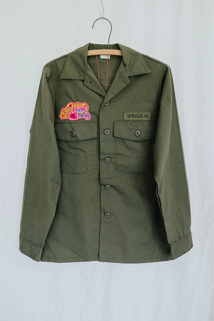 Vintage Sun   Moon Army Jacket - F
