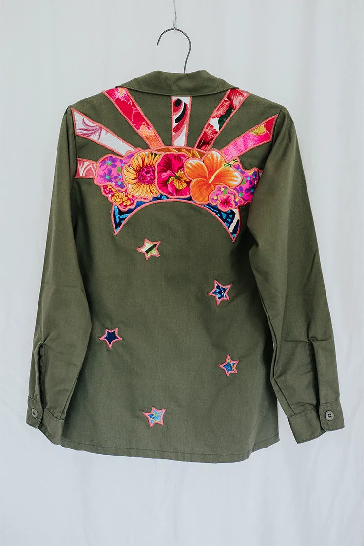 Vintage Sun   Moon Army Jacket - F