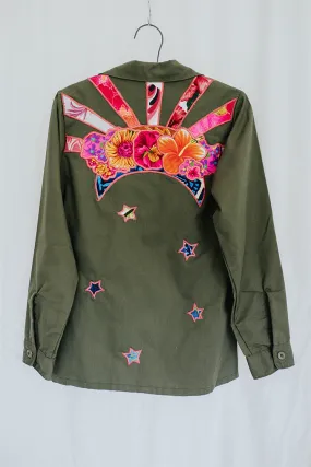 Vintage Sun   Moon Army Jacket - F