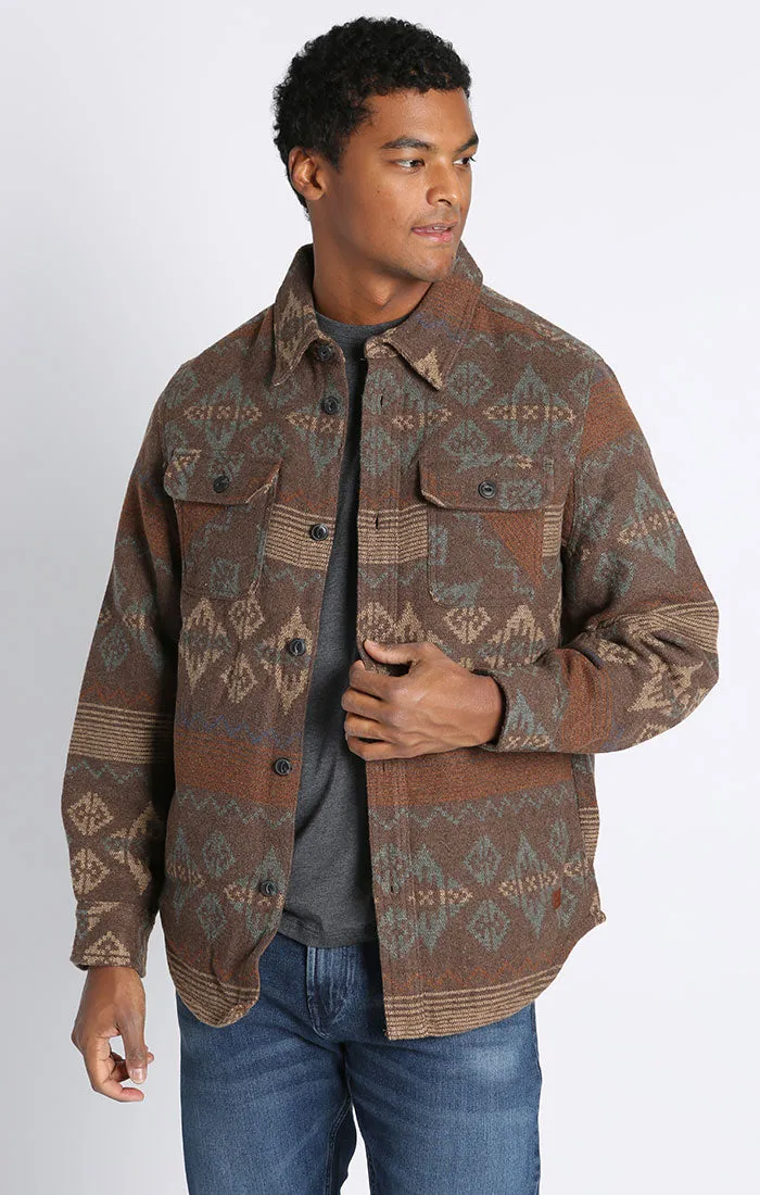 Wool Blend Shirt Jacket